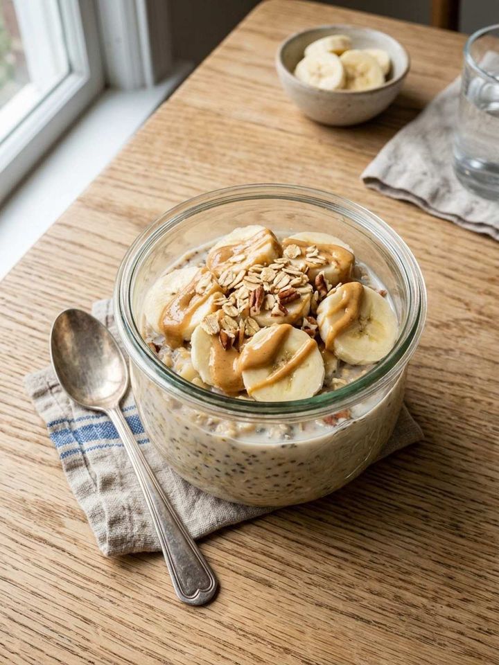 Peanut butter overnight oats