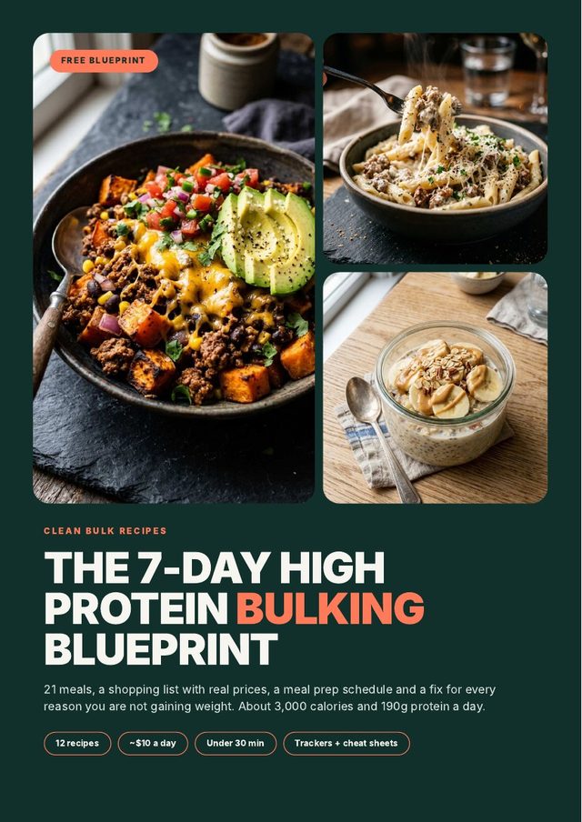 The 7-Day High Protein Bulking Blueprint cover